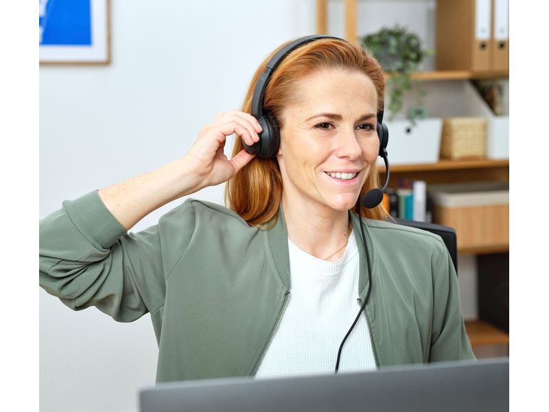 Trust Headset HS-260 Leichter On-Ear-USB-Kopfhörer für den PC mit Noise-Cancelling-Mikrofon und verstellbarem Kopfbügel
