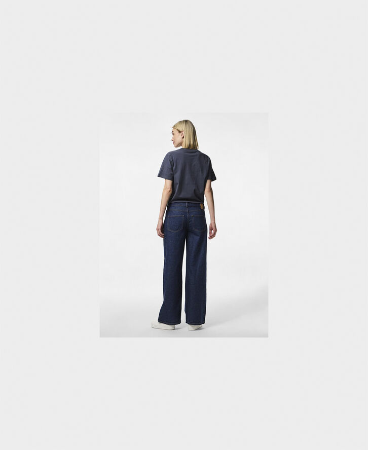 Pieces PCSELMA LW WIDE JEANS RINSE NOOS BC Dark blue denim/rinse