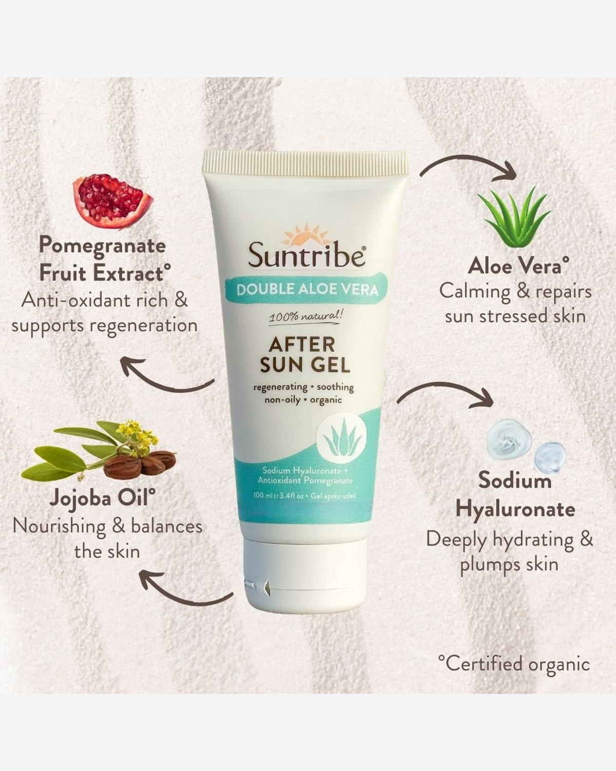 After-Sun Gel Aloe Vera – Baby & Family – Økologisk, 100% Naturlig | 100ml