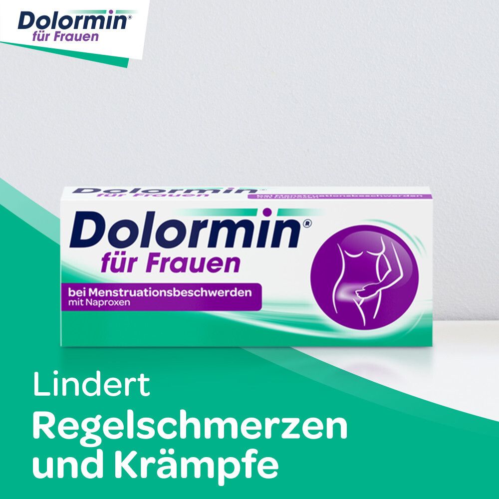 Dolormin für Frauen bei Menstruationsbeschwerden mit Naproxen