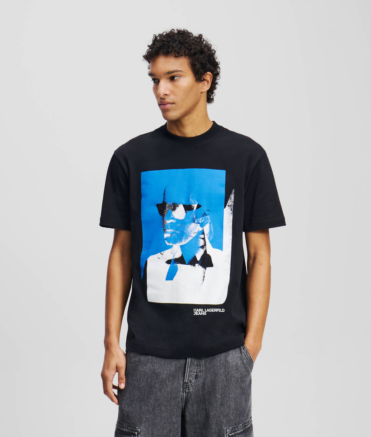 T-SHIRT IMPRIMÉ KARL - Noir