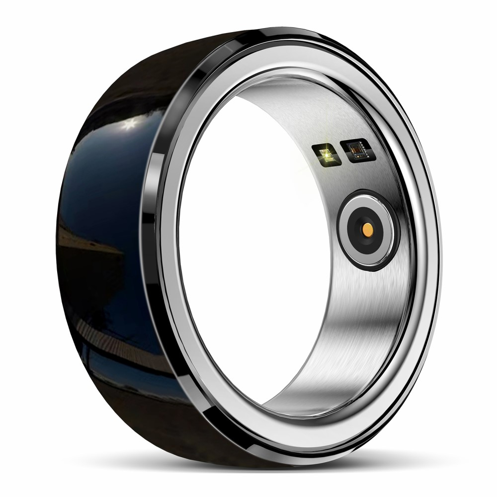 Smart Ring mit Ladecase / Blutsauerstoffmessung / Schlafqualitätsüberwachung IPX8 (19.8mm Durchmesser) - Weiss
