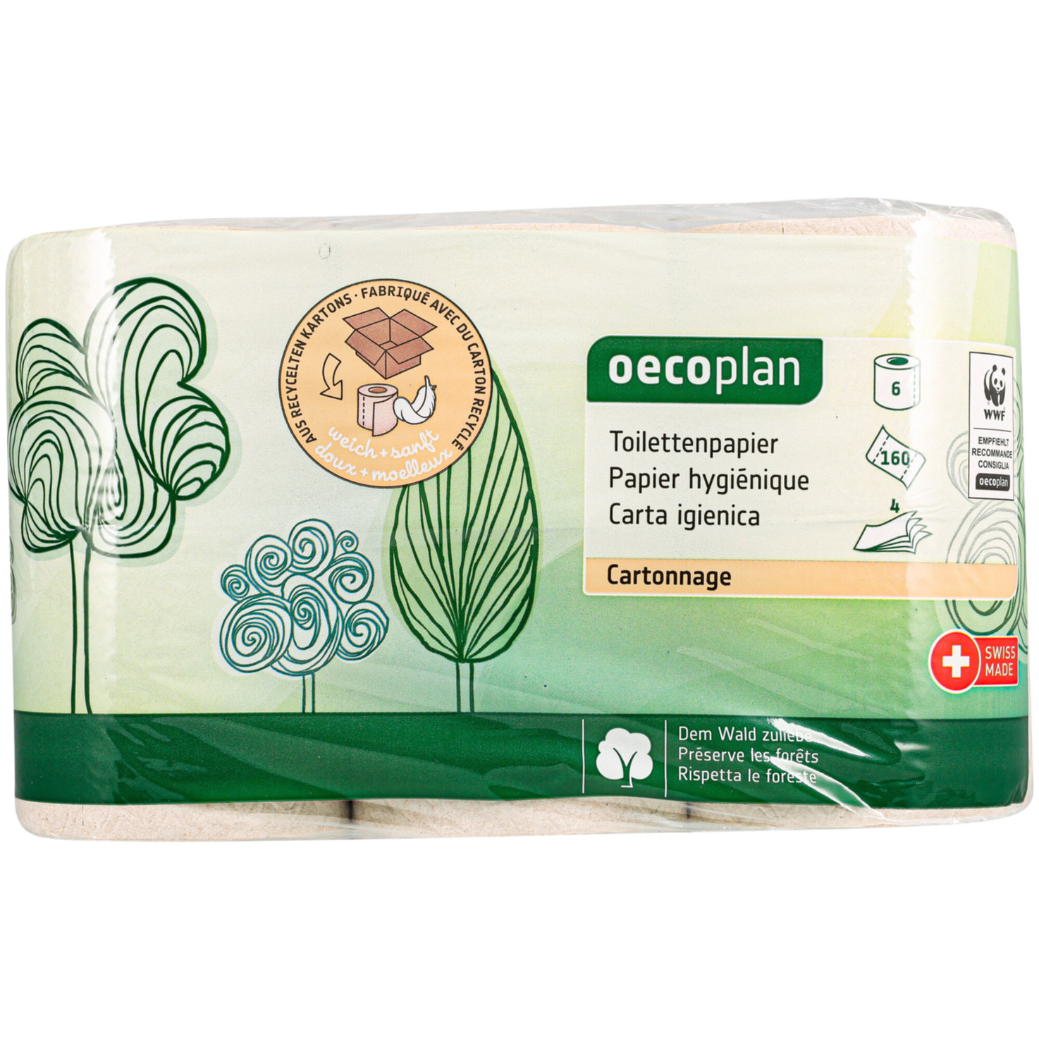 Oecoplan Recycling Cartonnage 4 Lagig 6 Rollen