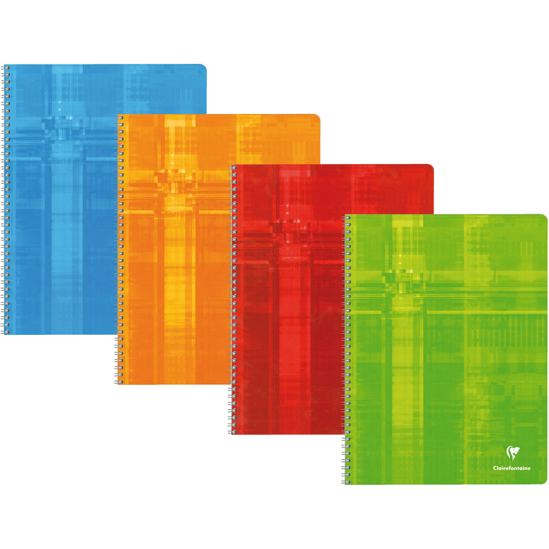 Clairefontaine Spiralheft, 240 x 325 mm, kariert 5 mm, assortiert