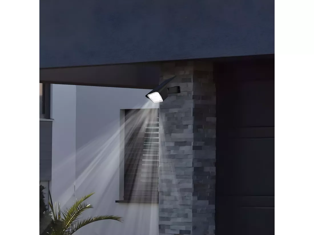 Lot de 2 spots solaires CURTIS Noir Plastique 200LM