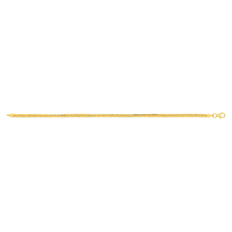 Bracelet or 375 jaune, maille anglaise 19 cm.