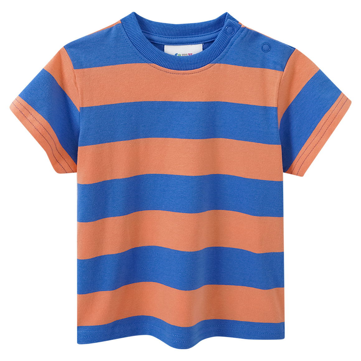 Famy 3 Baby T-Shirts in verschiedenen Dessins weiss / blau / orange