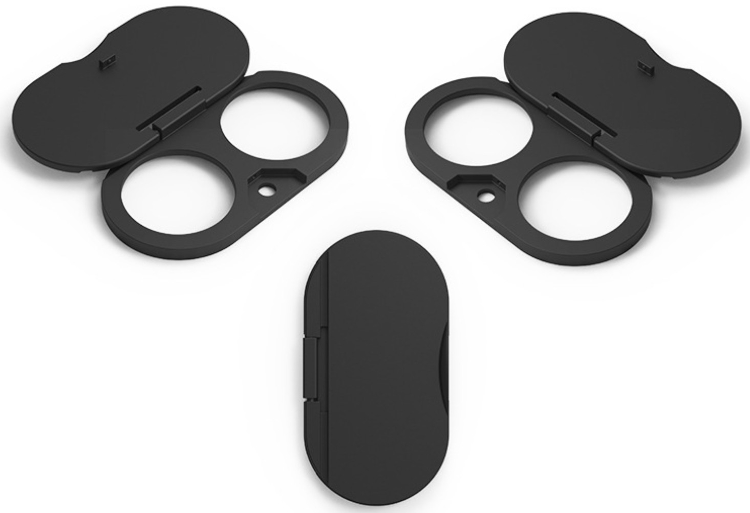iPhone 16 / iPhone 16 Plus Privatsphären Kamera Abdeckung Kameraschutz Cover Schutz Sticker Abdeckung - Schwarz