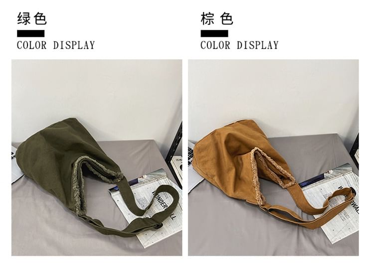 Milha - Canvas crossbodytas met franjes