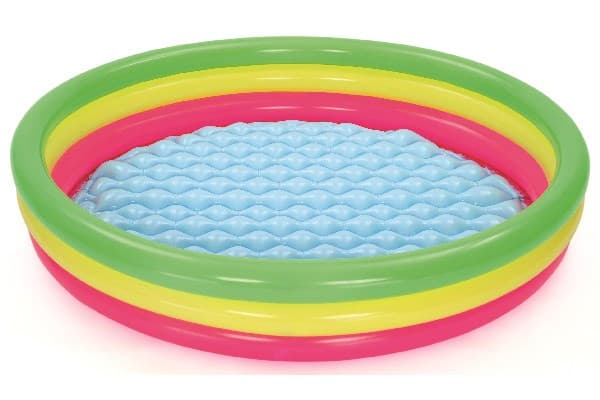 Bestway Round Barnebasseng - Grønn, Gul, Rosa - 152x30 cm 211 L