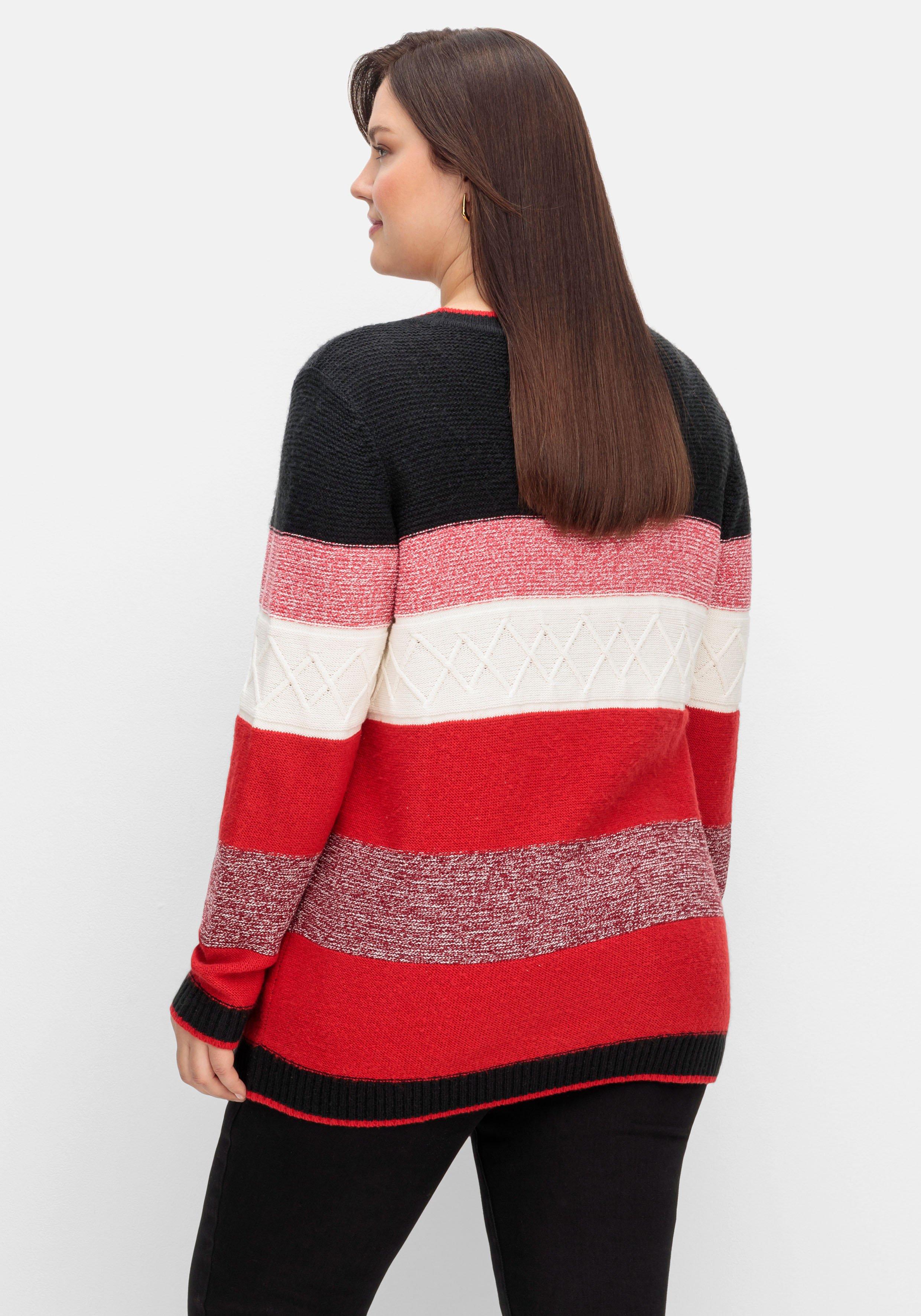 Pullover mit Blockstreifen
