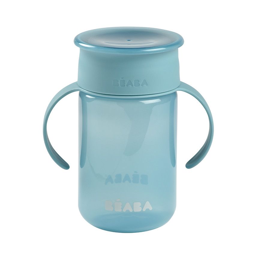 Tasse d'apprentissage 360° bleu - Ecru