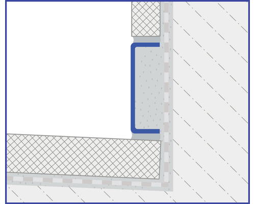 Wandaansluitprofiel voor Dural Shower-GK Connect afschotwiggen, lengte 100 cm, zichtbare breedte 40 mm