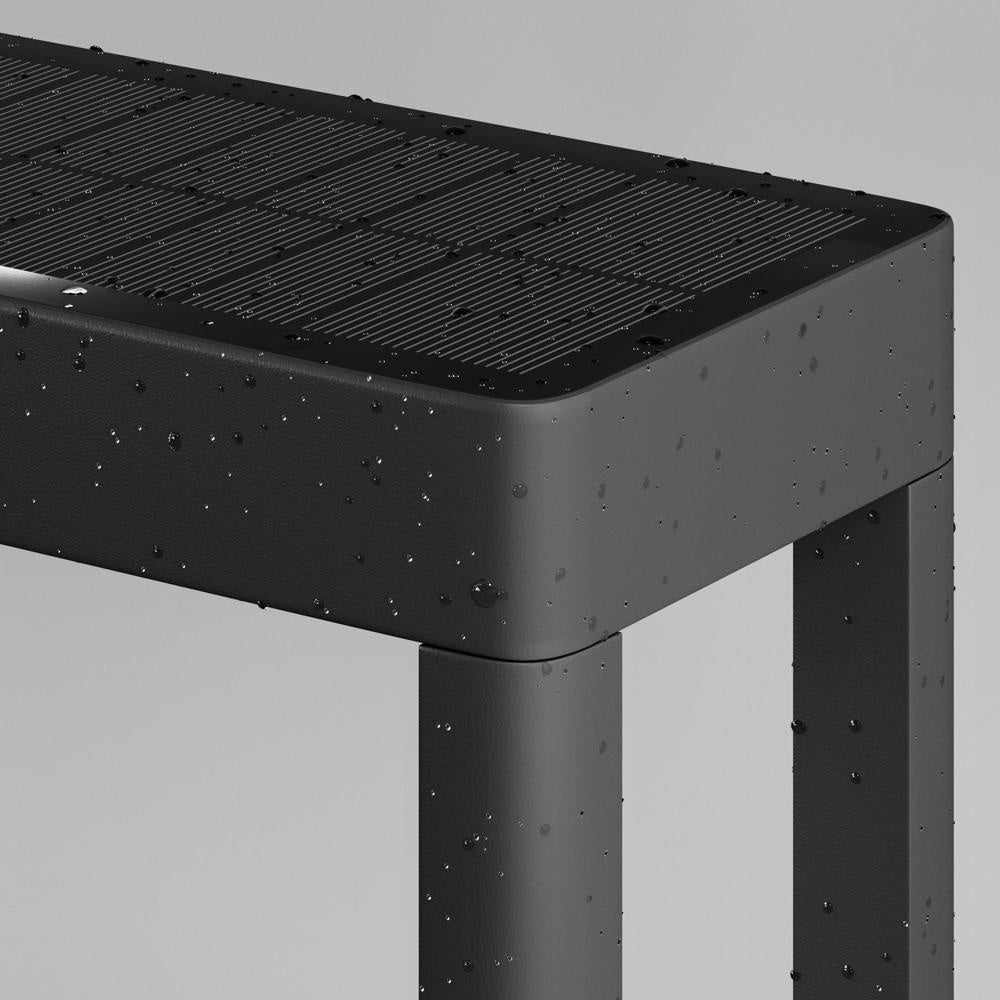 LED Solar Padverlichting Pir in Grafietzwart 2W 150lm IP54 met Bewegingsmelder en Schemersensor