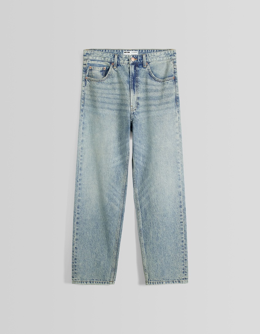 jeans de corte reto dos anos 90