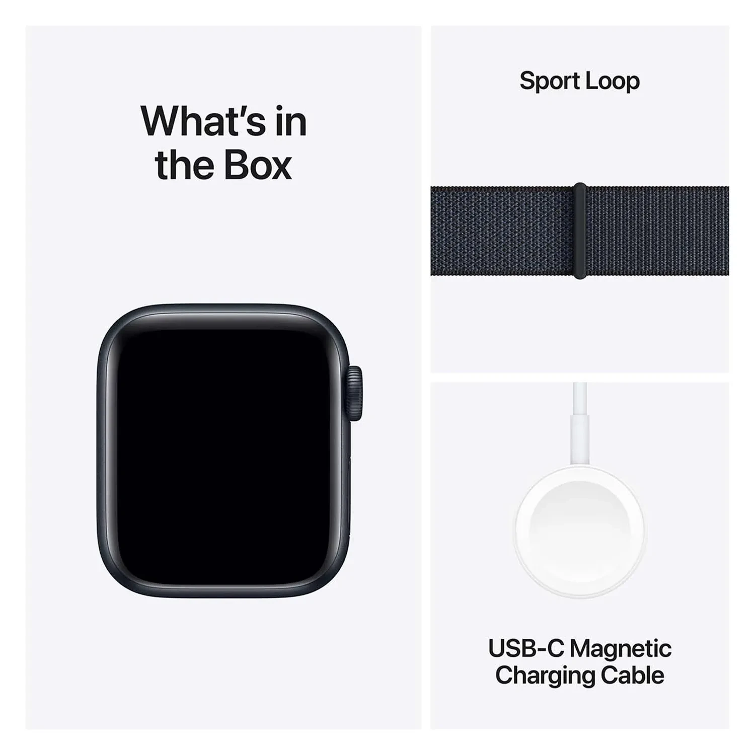Apple Watch SE GPS 40mm Midnight Aluminium Sport Loop MXEA3