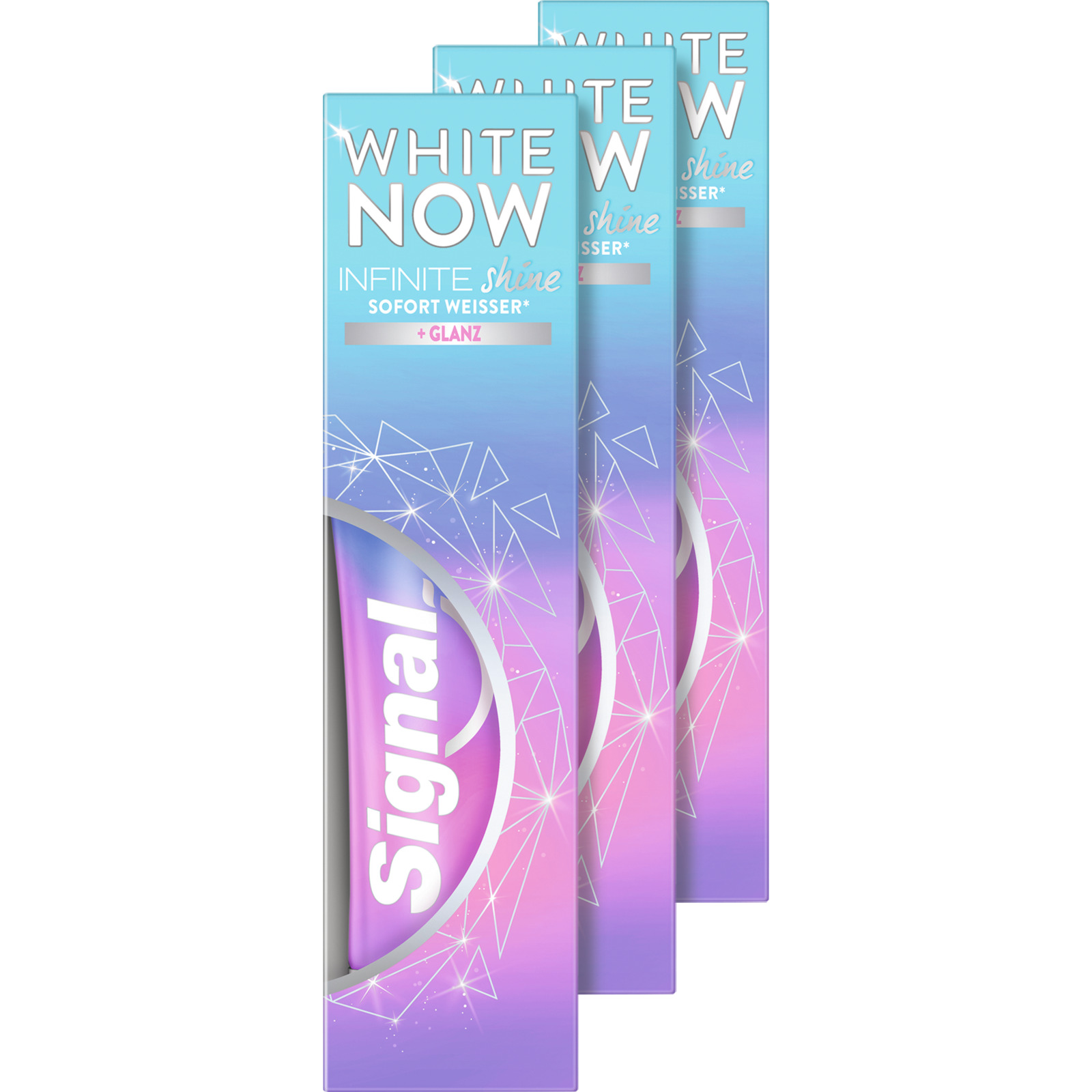Signal Zahnpasta White Now Infinity Shine 3 x 75 ml