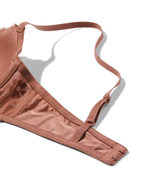 soutien-gorge préformé en dentelle avec armatures marron moyen