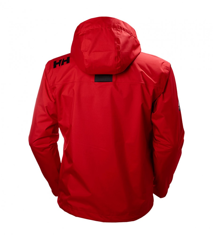 Jaqueta Helly Hansen Crew com capuz, vermelha