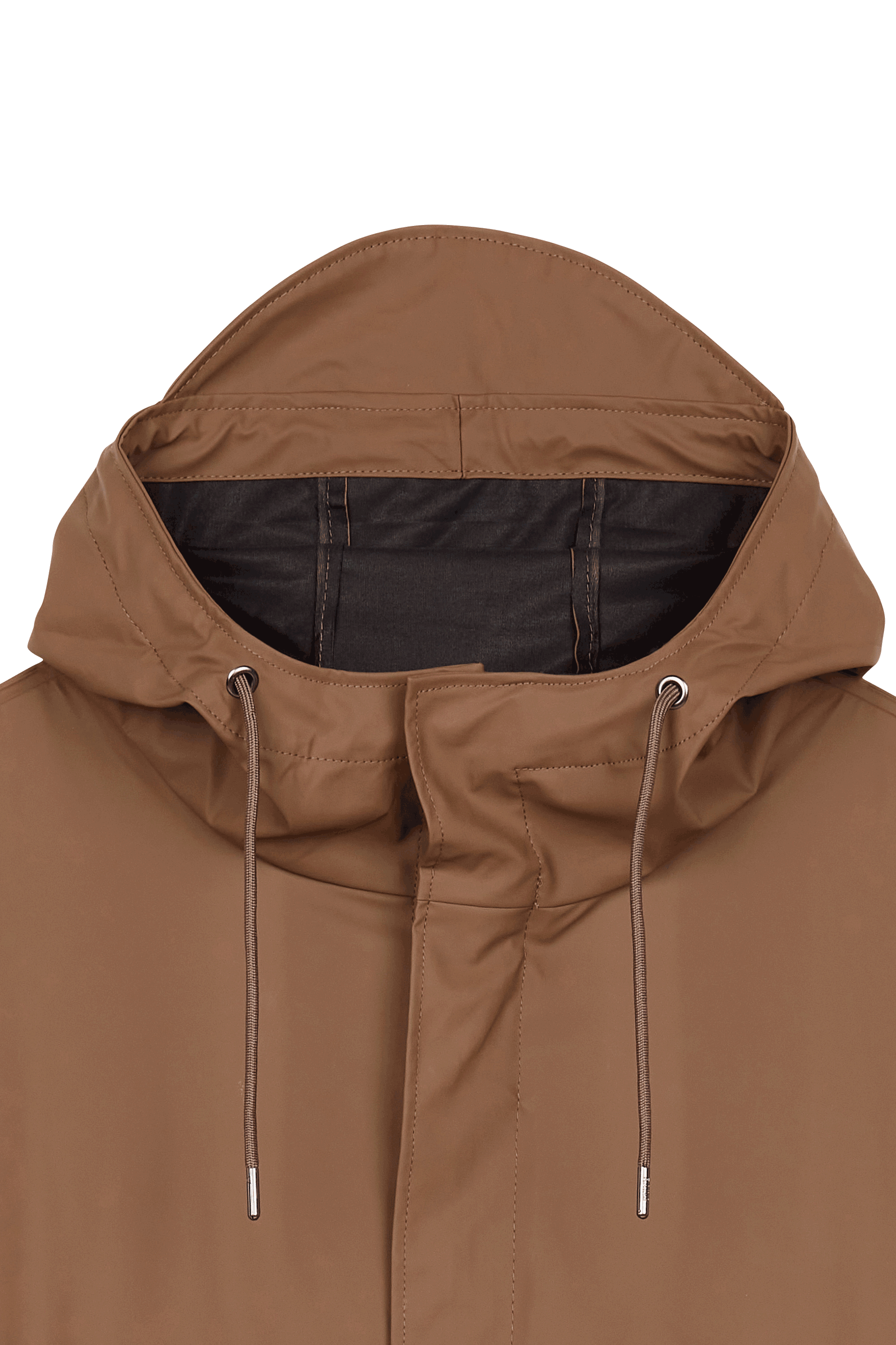 RAINS Imperméable à capuche  Fishtail Parka Marron