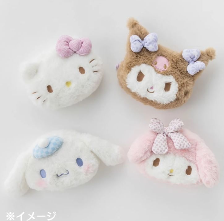 Sanrio - My Melody Face Fluffy Makeup Pouch (Nagomi Pastel Series)