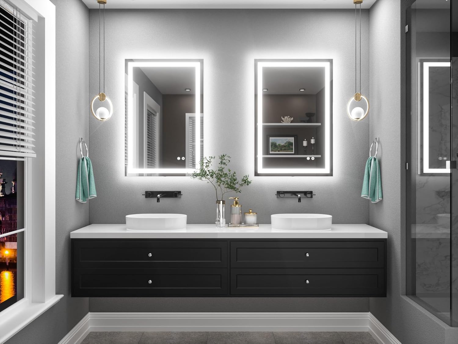 TETOTE Badspiegel mit Beleuchtung 60x90cm, Badezimmerspiegel Beleuchtet Beschlagfrei Badezimmer Wandspiegel Ohne Rahmen Bad Spiegel mit Led Touch-Schalter, 3 Lichtfarben Dimmbar Speicherfunktion