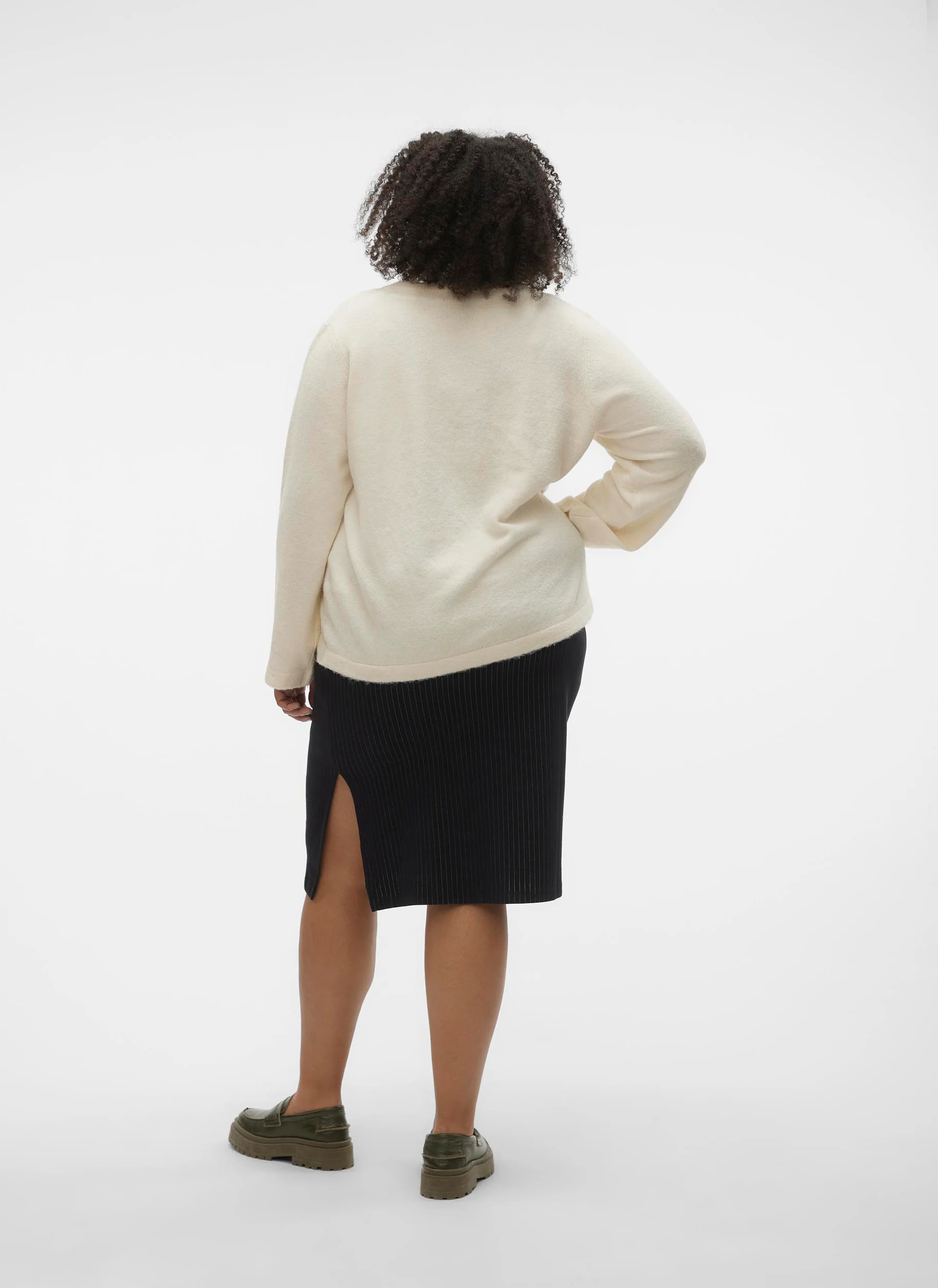 HURRICANE - Pull droit col V| Beige