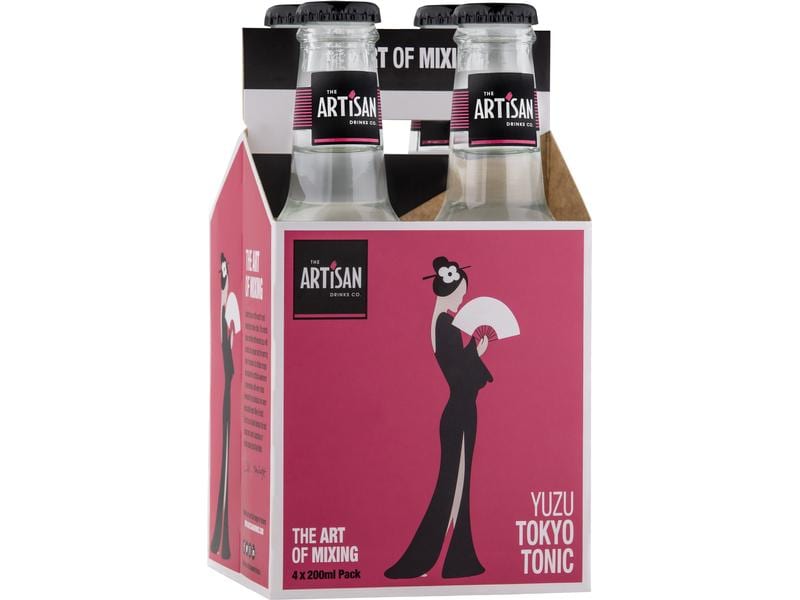 Artisan Drinks Soft-Drinks Yuzu Tokyo Tonic 4 x 0.2 l Chinin- und kohlensäurehaltiges Erfrischungsgetränk