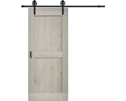 Pertura schuifdeur complete set Yorick Midbar Vintage grijs 950x2150 mm incl. rail met spaakwiel, krukset