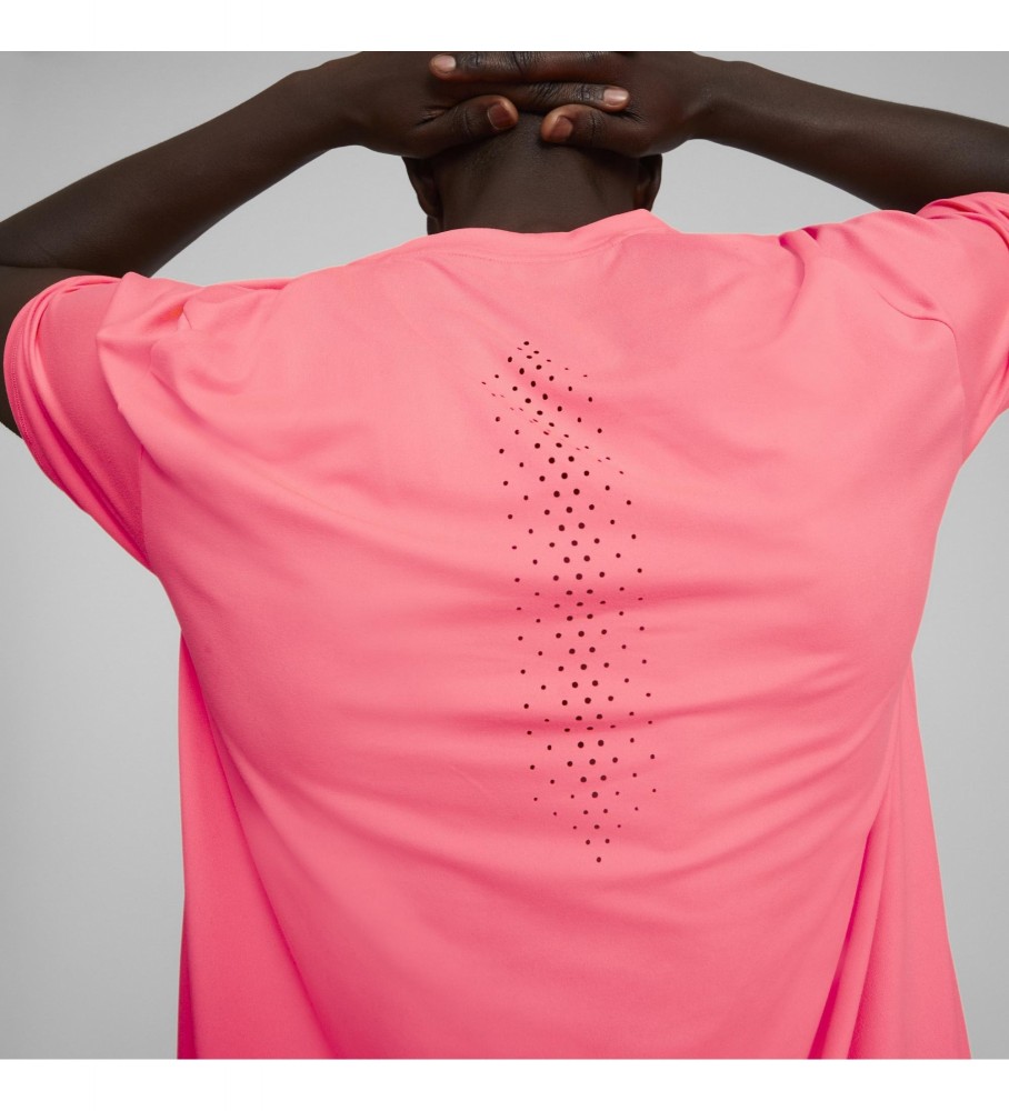 Camiseta Puma Cloudspun para corrida rosa
