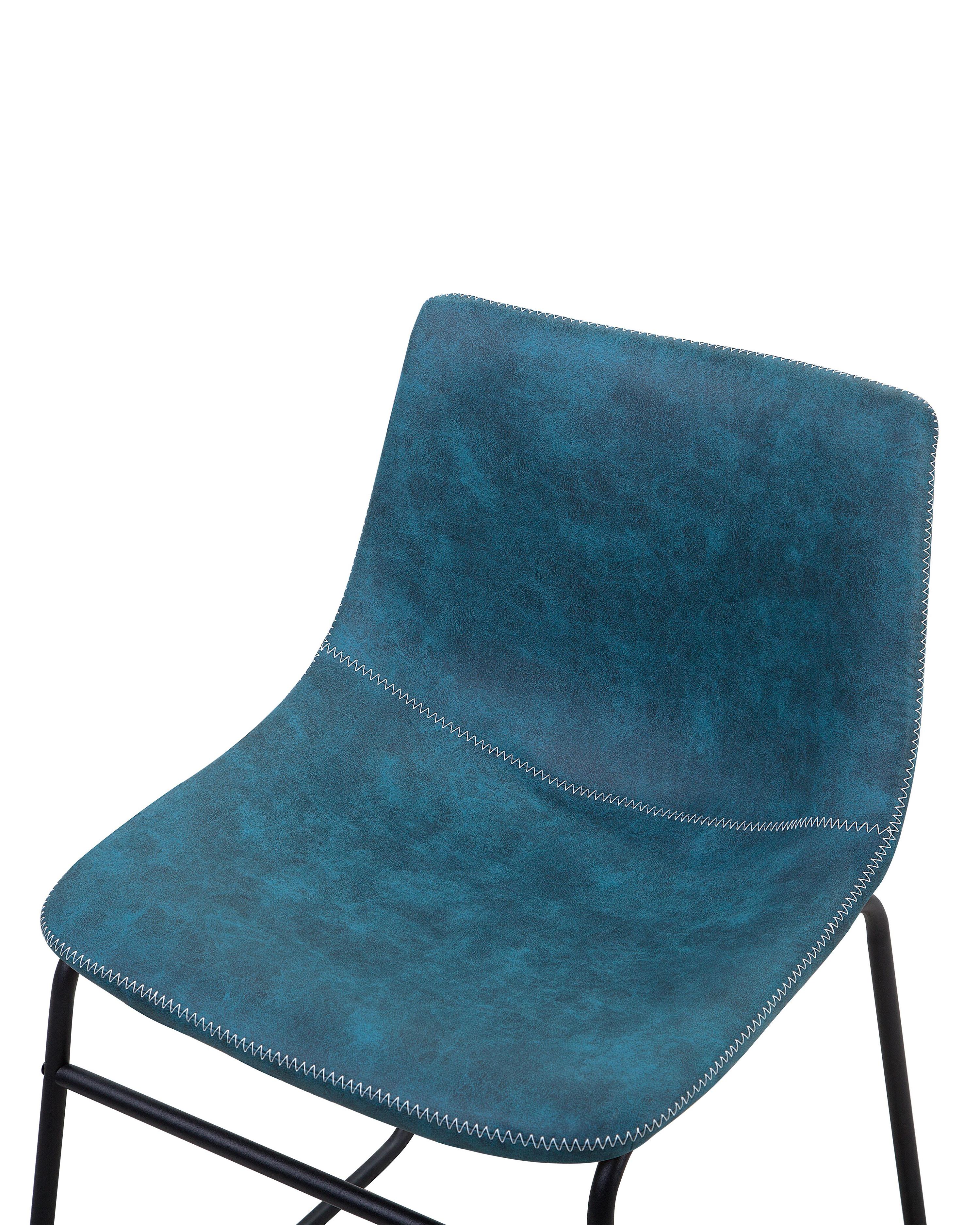 Set van 2 eetkamerstoelen BATAVIA Stof Zeeblauw