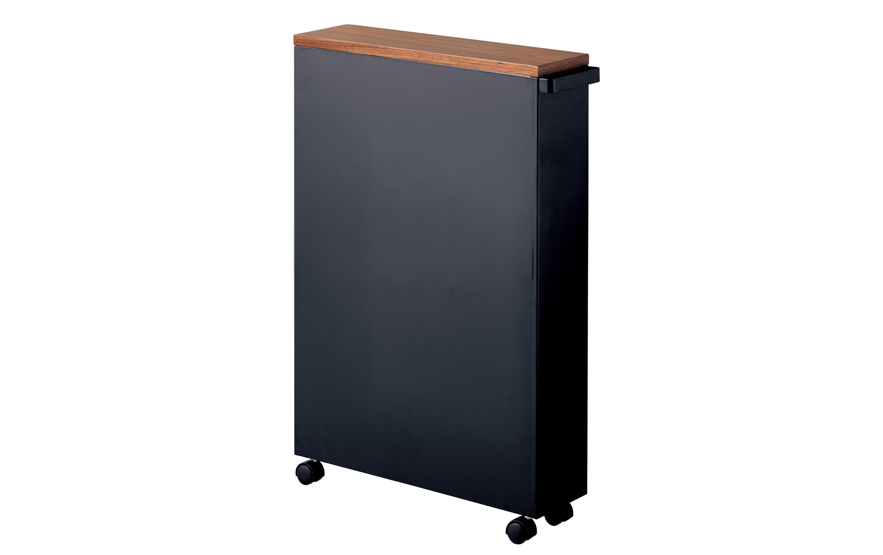 Badezimmerregal Tower 68 cm, Schwarz<br>Aufbewahrungswagen auf Rädern