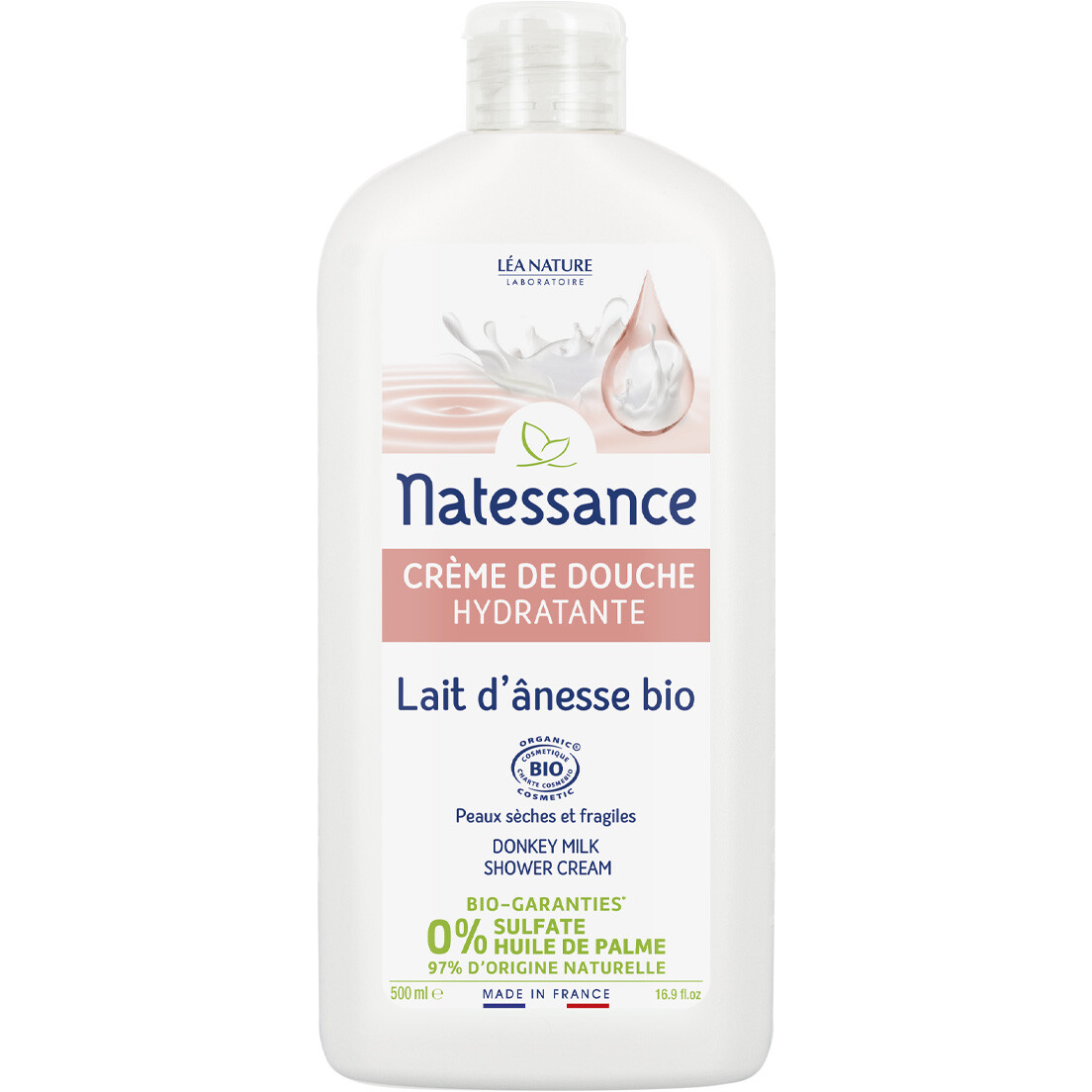 Crème de douche bio - Lait d'ânesse & camomille - 500 ml
