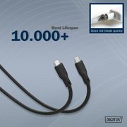 Câble USB 3.2 en silicone, USB-C, 0,5 m