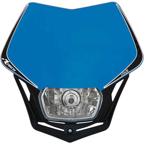 RTECHMX - Plaque Phare V-Face Bleu / Noir