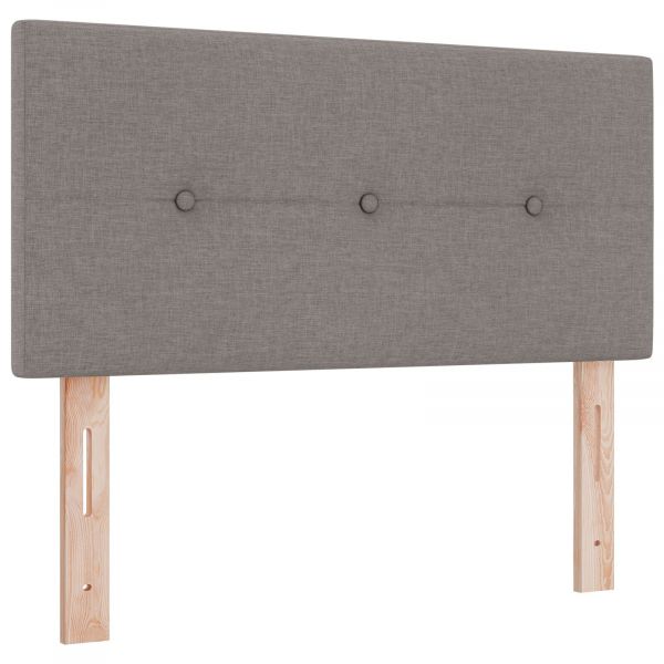 vidaXL Cabeceira Botões Acolchoada Taupe 90 cm Tecido - 3656409827