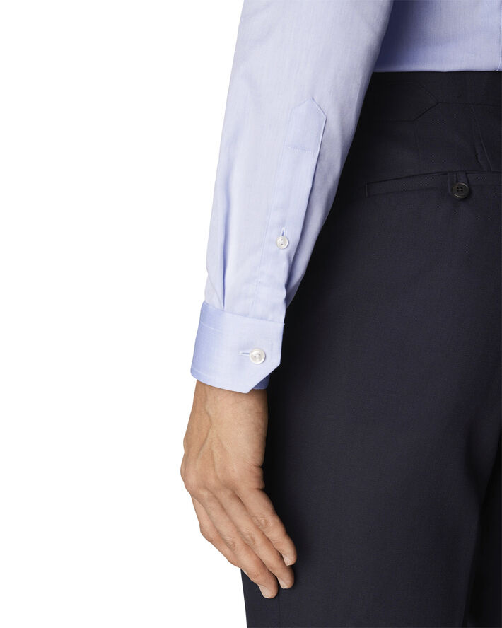 ETON Light Blue Signature Twill Shirt Extra Long Sleeves - Slim Fit Lyseblå