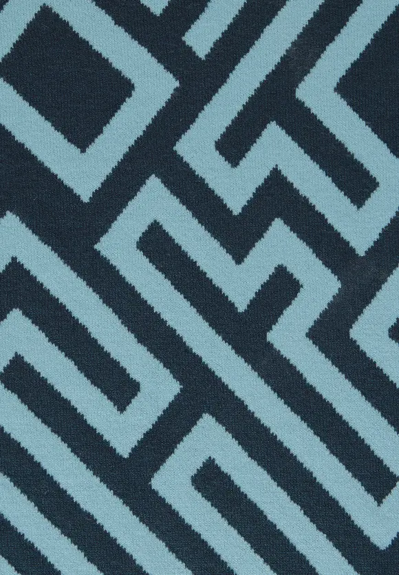 Print Dreieckstuch - strong petrol blue