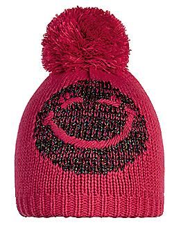 BREKKA - BONNET POMPON SMILEY LUREX PON JR FUCHSIA