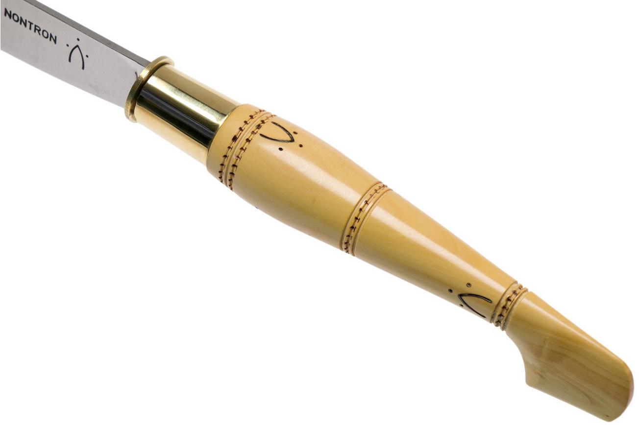 Nontron No. 30 Turning Ferrule, Boxwood, clog shape NN30 zakmes