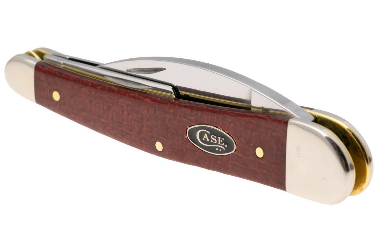Case Seahorse Whittler Smooth Dark Red Burlap Micarta, 12276, 10355WH CS zakmes