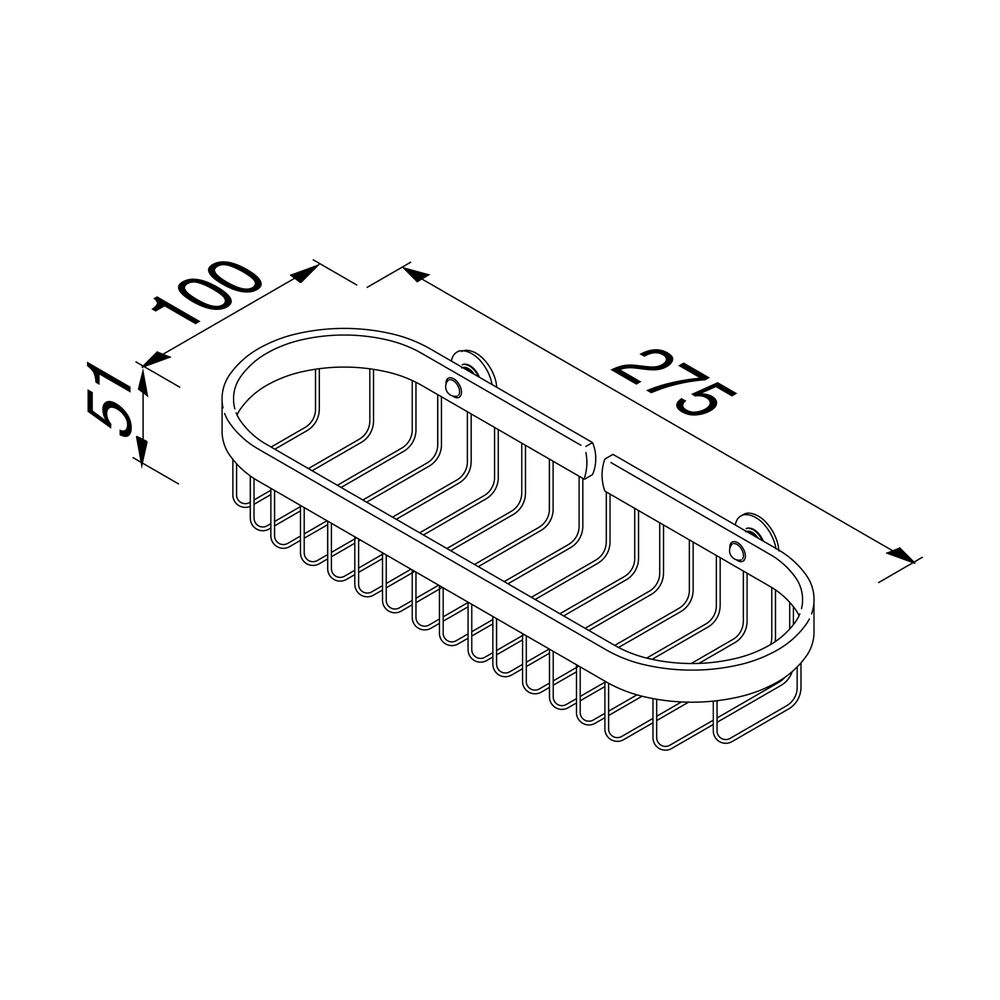 Geesa Basket douchemand 27,5cm chroom