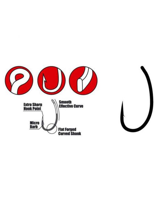 Gamakatsu Gama G-Carp Hump Back Hooks Grey #10 - Vishaak -