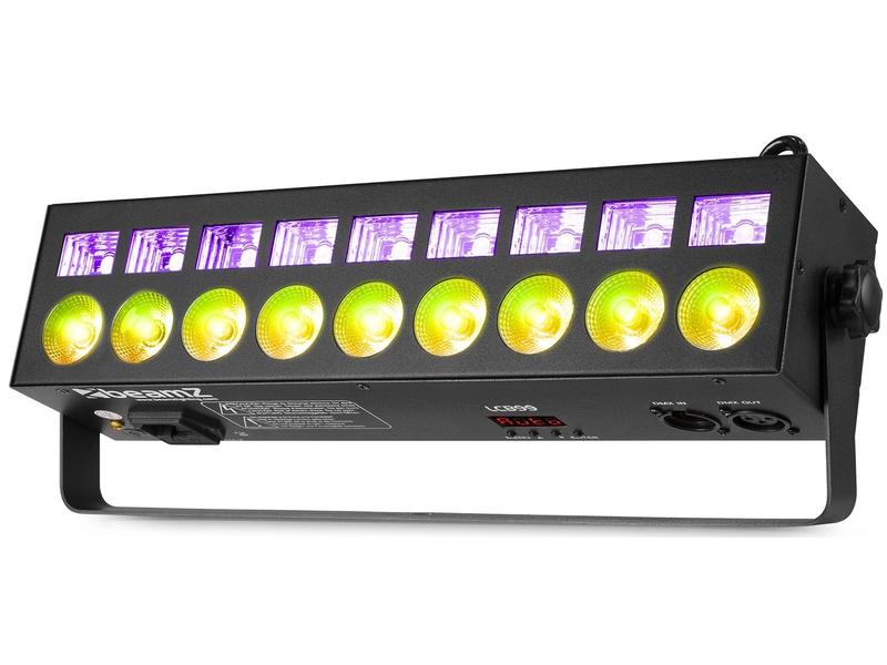 BeamZ LED-Bar LCB99 Kompakte 2-in-1-LED-Leiste mit 9 x 6-W-RGBW-LEDs in Kombination mit 9 x 3-W-UV-LEDs