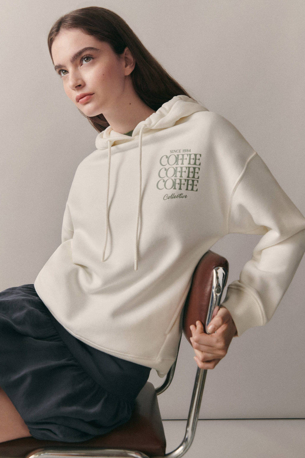 MANGO TEEN hoodie wit