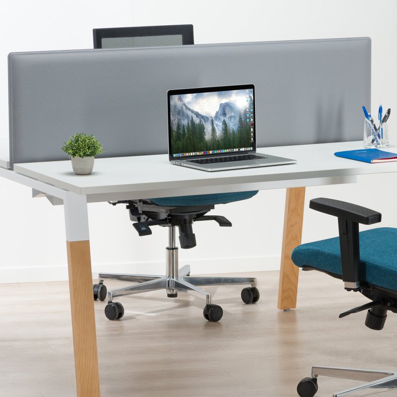 Panneau écran acoustique - avec fixations pour bureau partagé ECLA