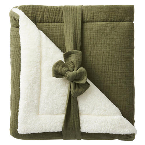 Couverture peluche gaze & microfibre Fougère - BB&CO