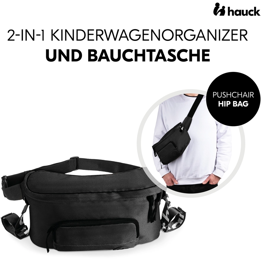 hauck Bauchtasche für Kinderwagen Hip Bag Black