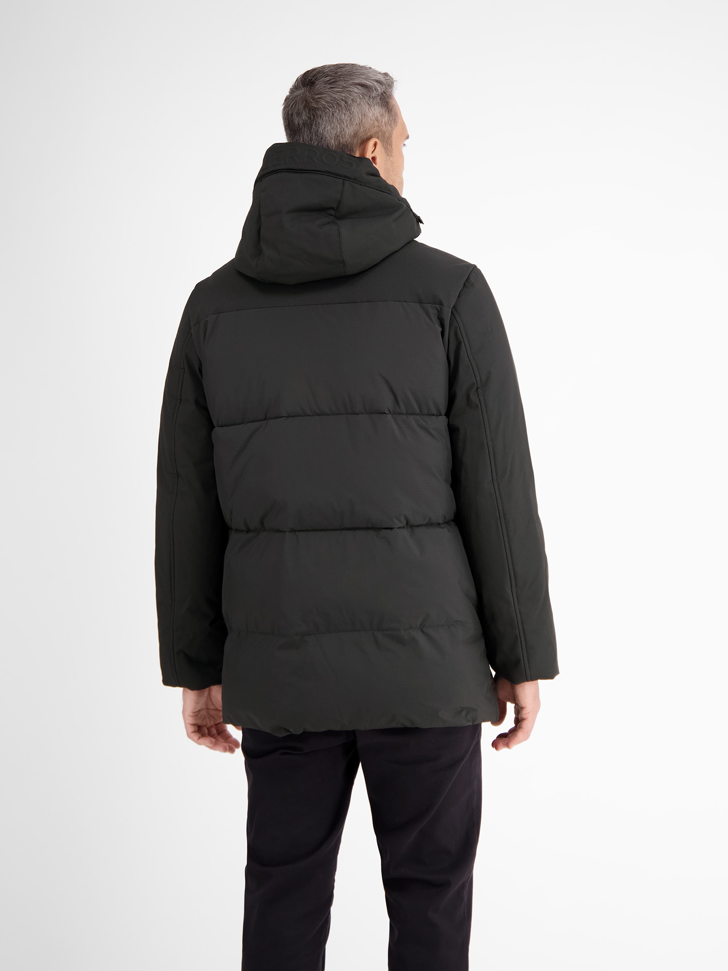 LERROS Parka »LERROS Funktionsparka in Shell-Materialmix, dick gefüttert« mit Kapuze Wasser- und windabweisend, atmungsaktiv