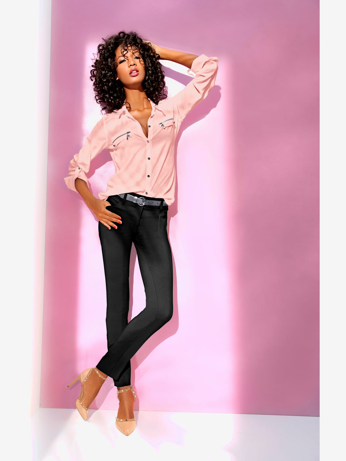 Pantalon effet ventre plat coupe bootcut tendance